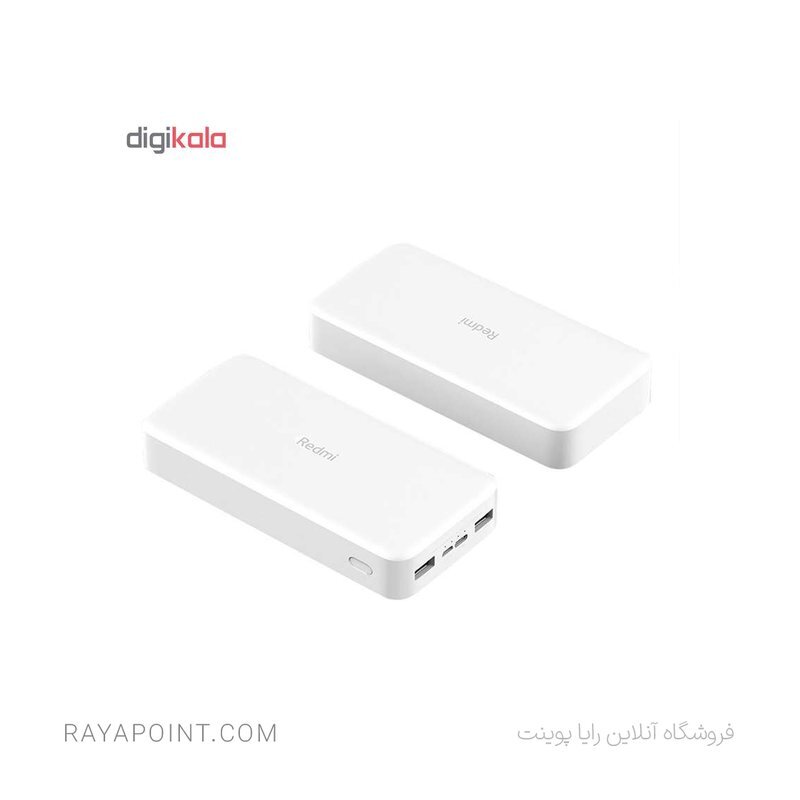  پاوربانک شیائومی مدل Redmi ظرفیت 20000 میلی آمپرساعت به همراه کابل تبدیل microUSB 