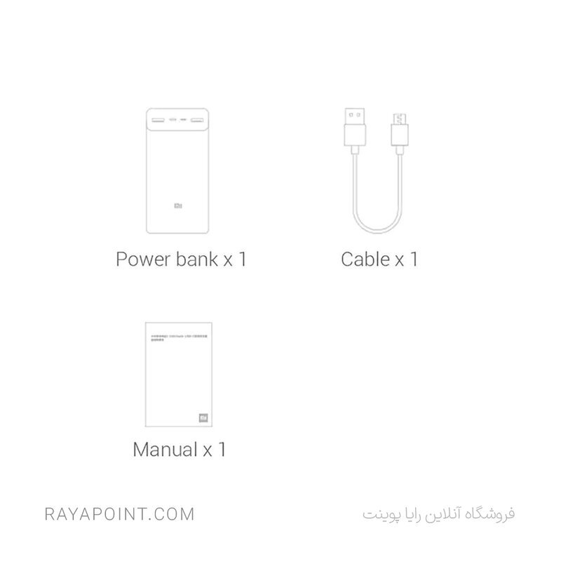 پاوربانک شیائومی مدل Mi PB3018ZM ظرفیت 30000 میلی آمپر ساعت 