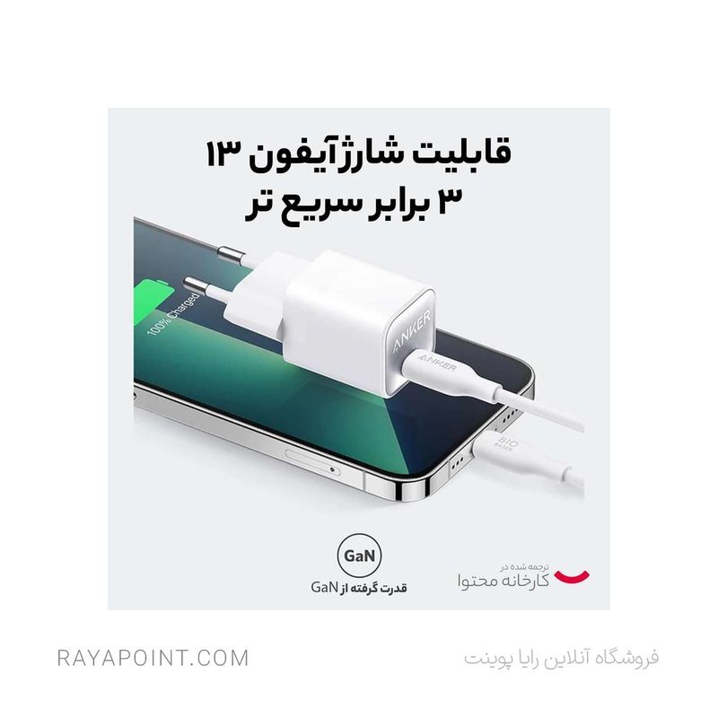  شارژر دیواری 30 وات انکر مدل A2147 511 Nano 3 
