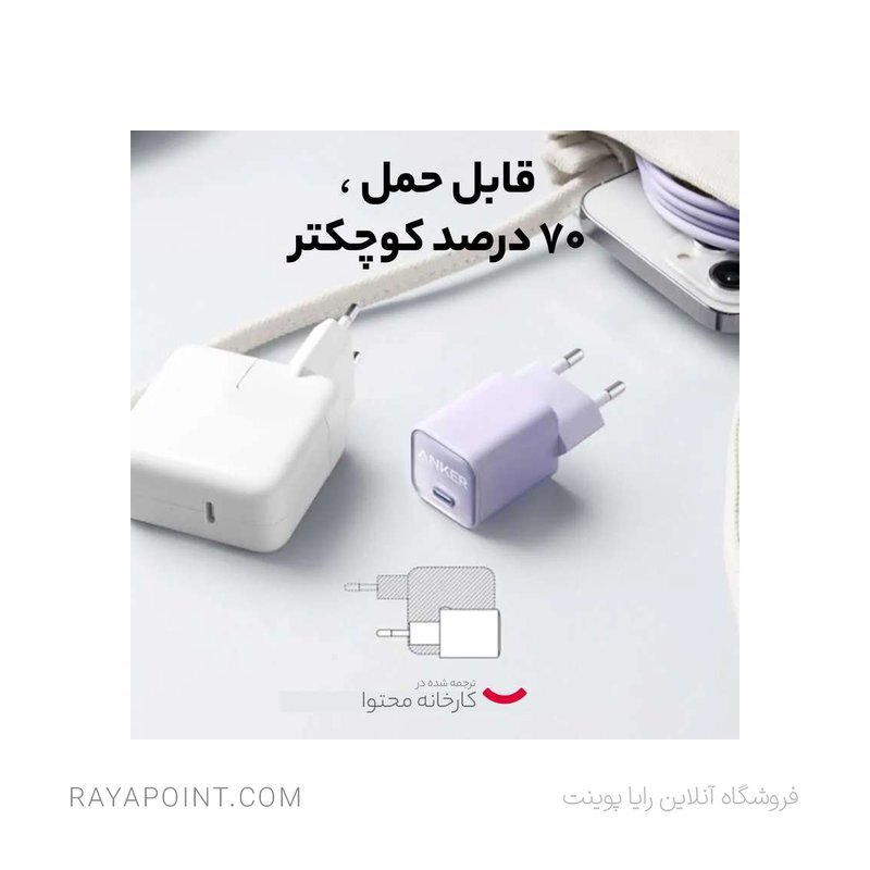  شارژر دیواری 30 وات انکر مدل A2147 511 Nano 3 