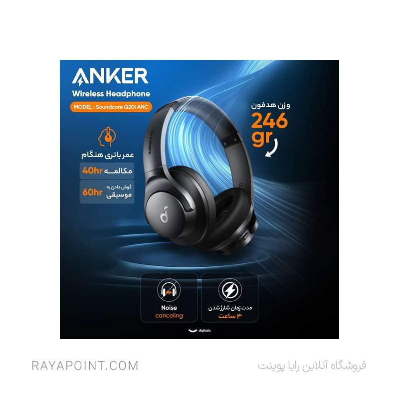  هدست بلوتوثی انکر مدل Soundcore Q20i ANC 