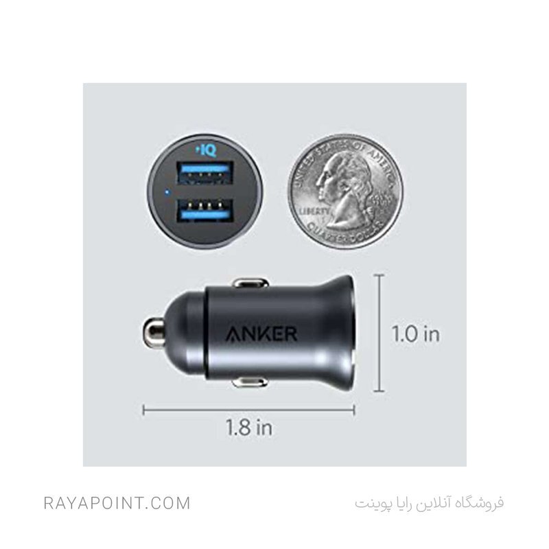  شارژر فندکی انکر مدل A2727 Powerdrive2 Alloy 