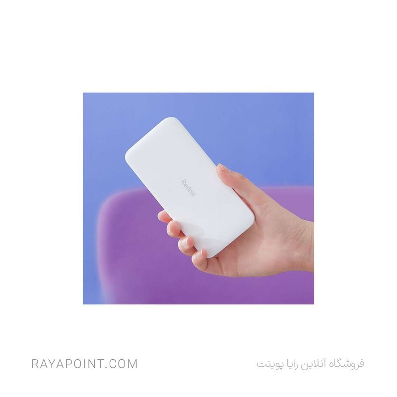  پاوربانک شیائومی مدل Redmi ظرفیت 10000 میلی آمپر ساعت به همراه کابل تبدیل microUSB 