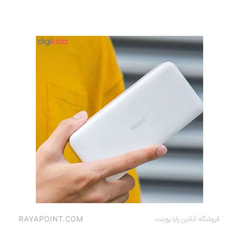  پاوربانک شیائومی مدل Redmi ظرفیت 20000 میلی آمپرساعت به همراه کابل تبدیل microUSB 